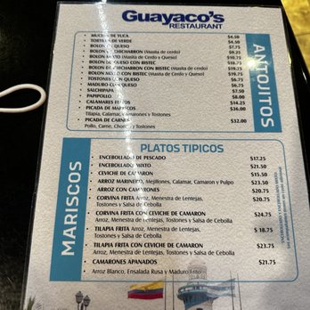 Guayaco's - Menu - Latin American Near Me - Elmhurst, New York Guayaco's - Menu - Latin American Near Me - Elmhurst, New York