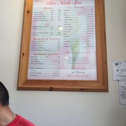 Here's the menu. Not the best picture, but at least you can see the prices.