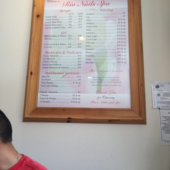 Classy Nails & Spa - Here's the menu. Not the best picture, but at least you can see the prices. - Nail Salons Near Me - Hamilton Township, New Jersey