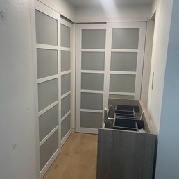 Closet door installation done by Antonio