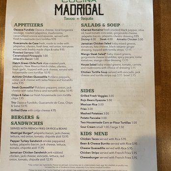 Cocina Madrigal - Menu - Tacos Near Me - Phoenix, Arizona Cocina Madrigal - Menu - Tacos Near Me - Phoenix, Arizona