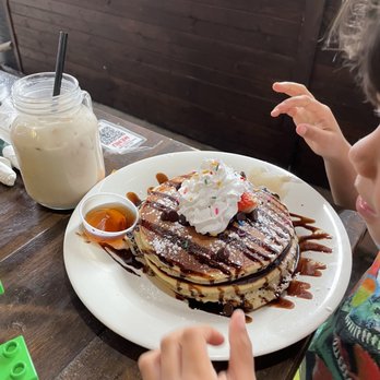 Mex Cocina Cafe - Chocolate chip pancakes - Desserts Near Me - Burbank, California Mex Cocina Cafe - Chocolate chip pancakes - Desserts Near Me - Burbank, California