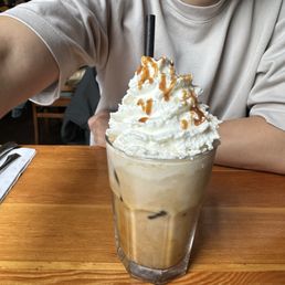 Iced caramel macadamia nut latte Iced caramel macadamia nut latte