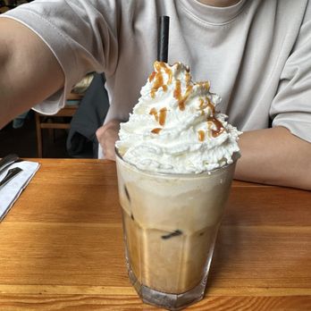 Blue Fox Cafe - Iced caramel macadamia nut latte - Breakfast & Brunch Near Me - Victoria, British Columbia