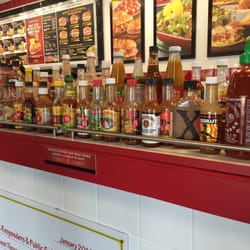 Over 50 different hot sauces!