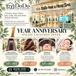 DoDo Hair and Headspa - ONE BEAUTIFUL YEAR. THANK YOU!