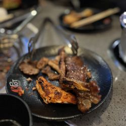 KPOT Korean BBQ & Hot Pot - Spicy Salmon, Korean Short Rib, Beef Tongue
