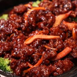 Black Straw Tea Bar & Kitchen - Crispy mandarin beef