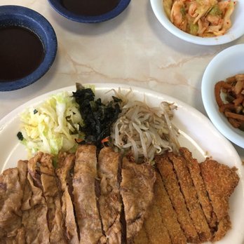 Kim Chee II Restaurant - Meat jun & chicken katsu plate - $10.90 - Korean Near Me - Honolulu, Hawaii Kim Chee II Restaurant - Meat jun & chicken katsu plate - $10.90 - Korean Near Me - Honolulu, Hawaii
