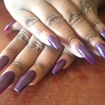 Bilancia Nail Spa - Full set coffin nails with a matte finish. - Nail Salons Near Me - Chicago, Illinois