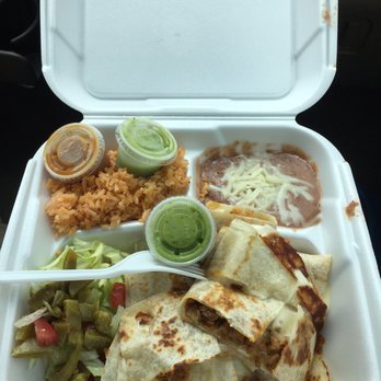 Tacos El Paisa - Cheese Quesadilla with a protein of your choosing.  It came with a small side of rice and beans which were tasty. - Mexican Near Me - Coburg, Oregon