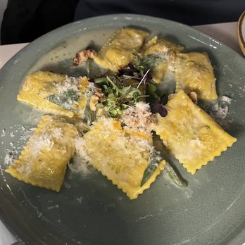 Java Nation - Mushroom Ravioli with Spinach - Coffee & Tea Near Me - N. Bethesda, Maryland
