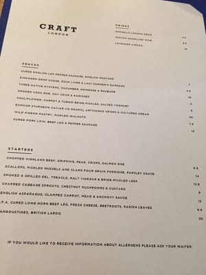 Menu photo 5 Craft London London, XGL