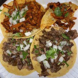 I got 2 Al pastor tacos and asada, I had taken a bite and forgot to take a photo for a review lol
