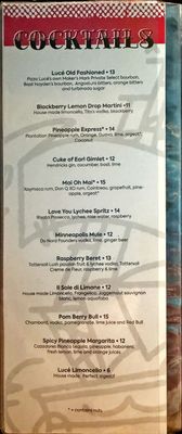 Menu photo 2 Pizza Lucé Roseville, MN Menu photo 2 Pizza Lucé Roseville, MN