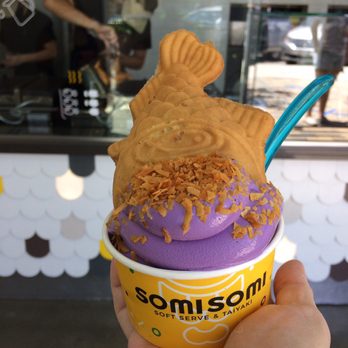 Somisomi - Ube ice cream with taiyaki - Desserts Near Me - Cupertino, California Somisomi - Ube ice cream with taiyaki - Desserts Near Me - Cupertino, California