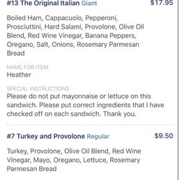 My order