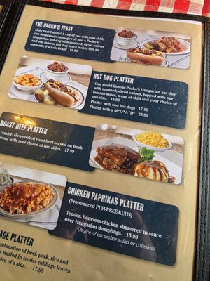 Menu photo 4 Tony Packo's Toledo, OH
