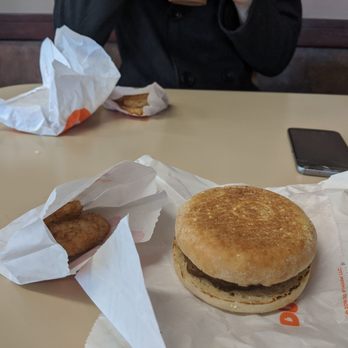 Dunkin' - Beyond sausage sandwich and hashbrowns - Coffee & Tea Near Me - Rochester, New York Dunkin' - Beyond sausage sandwich and hashbrowns - Coffee & Tea Near Me - Rochester, New York