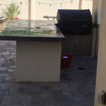Superior Interlocking Pavers - Built in gas BBQ.  I owe Albert and Nick some New York steaks!! - Landscaping Near Me - Castaic, California