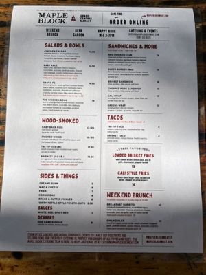 Menu photo 3 Maple Block Meat Co Los Angeles, CA