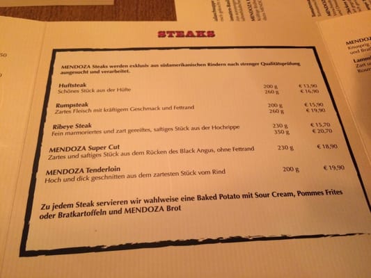 Menu photo 4 Mendoza Norderstedt, SH Menu photo 4 Mendoza Norderstedt, SH