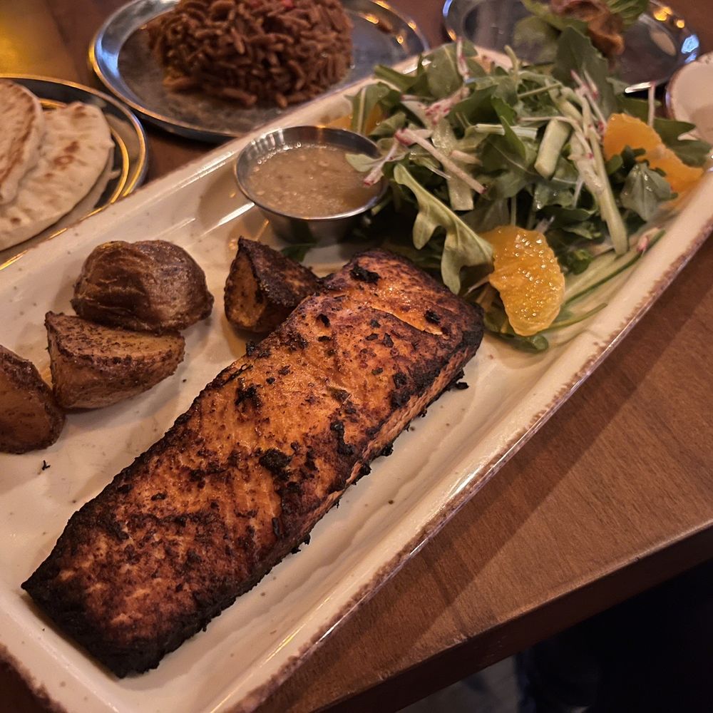 Agora Midtown - Salmon Plate - Mediterranean Near Me - Atlanta, Georgia Agora Midtown - Salmon Plate - Mediterranean Near Me - Atlanta, Georgia