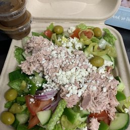 This salad is less than $10 and enough for two lunches for me. This salad is less than $10 and enough for two lunches for me.