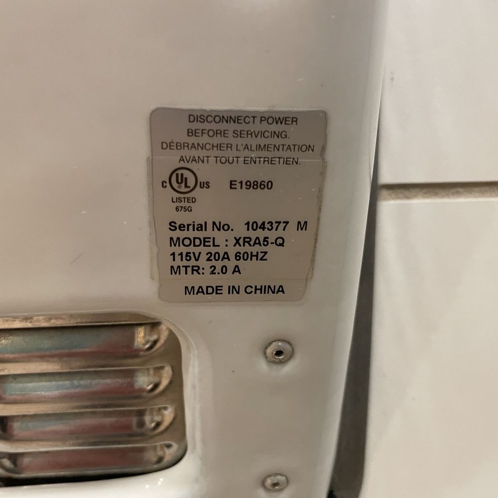 McDonald's - World Dryer Model XRA hand dryer 2 - spec sticker - Burgers Near Me - Milford, Ohio