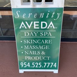 Front door sign.