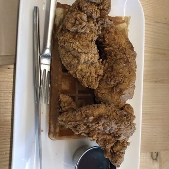 Mess Waffles, Etc. - Chicken and Waffles Regular size - Breakfast & Brunch Near Me - College Station, Texas Mess Waffles, Etc. - Chicken and Waffles Regular size - Breakfast & Brunch Near Me - College Station, Texas