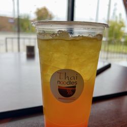 Thai Noodles - Mango Italian Soda with Popping Boba