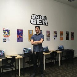 Game Gen - We decorated our walls with the greatest video games ever made. Many of the games next to me are lessons we teach in our curriculum!