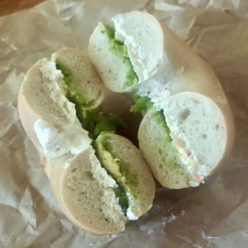 Camp Umpy's Bagels & Stuff - Plain Bagel with homemade veggie cream cheese & avocado. It was actually really good. I'll try a flavored bagel next time! - Bagels Near Me - Honesdale, Pennsylvania Camp Umpy's Bagels & Stuff - Plain Bagel with homemade veggie cream cheese & avocado. It was actually really good. I'll try a flavored bagel next time! - Bagels Near Me - Honesdale, Pennsylvania