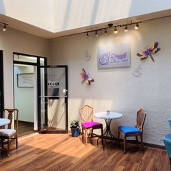 Dragonfly Tea House - Front entry and sitting area.
