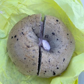 Bagel Tyme - Blueberry bagel with strawberry cream cheese - Bagels Near Me - Merced, California Bagel Tyme - Blueberry bagel with strawberry cream cheese - Bagels Near Me - Merced, California