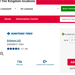 Tire Kingdom Quote $60 then Walmart and $50 then Toyota dealer