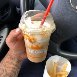 Apparent medium Carmel frappe ( I drank some since I was thirsty as hell)