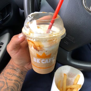 Burger King - Apparent medium Carmel frappe ( I drank some since I was thirsty as hell) - Burgers Near Me - Patchogue, New York