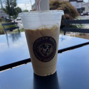 American Bulldog Coffee Roasters - Iced latte with oat milk (I got decaf), $6.90 - Coffee & Tea Near Me - Ramsey, New Jersey American Bulldog Coffee Roasters - Iced latte with oat milk (I got decaf), $6.90 - Coffee & Tea Near Me - Ramsey, New Jersey