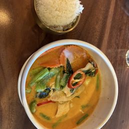 Pumpkin curry and rice Pumpkin curry and rice