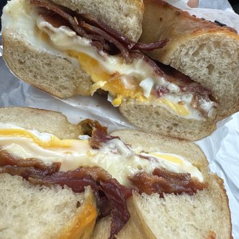 Dan’s Bagels - Bacon Egg Cheese on Jalapeno Cheddar Bagel - Bagels Near Me - Fort Worth, Texas