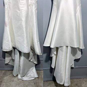Magic Touch Cleaners - Wedding dress train before and after - Sewing & Alterations Near Me - San Diego, California Magic Touch Cleaners - Wedding dress train before and after - Sewing & Alterations Near Me - San Diego, California