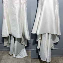 Magic Touch Cleaners - Wedding dress train before and after