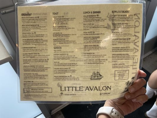 Menu photo 8 Little Avalon Las Vegas, NV