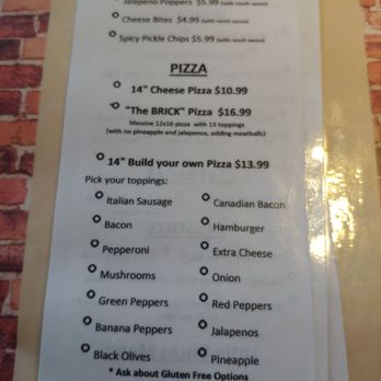 The Bricks - Menu - Pizza Near Me - Olsburg, Kansas The Bricks - Menu - Pizza Near Me - Olsburg, Kansas