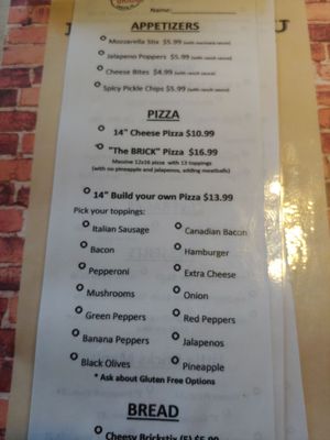 Menu photo 6 The Bricks Olsburg, KS Menu photo 6 The Bricks Olsburg, KS