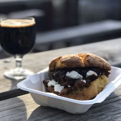 Smoked Biscuit - Pork & Jam w/ CWB Pistacchioso Stout