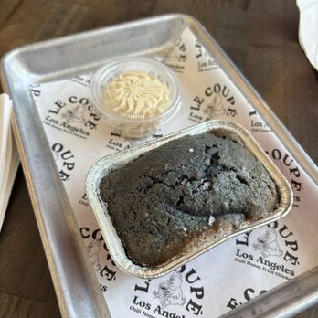 Le Coupe - Blue Corn Bread- delicious! Just a bit small for over $6 - Southern Near Me - Los Angeles, California Le Coupe - Blue Corn Bread- delicious! Just a bit small for over $6 - Southern Near Me - Los Angeles, California
