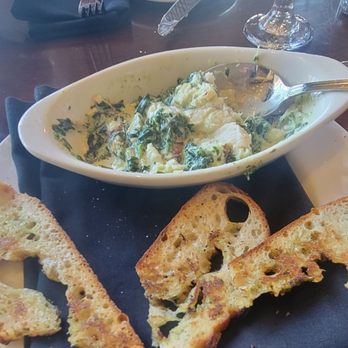 Bistro Boudin - Crab and artichoke dip (after we took a few scoops;)  ) - Bakeries Near Me - San Francisco, California